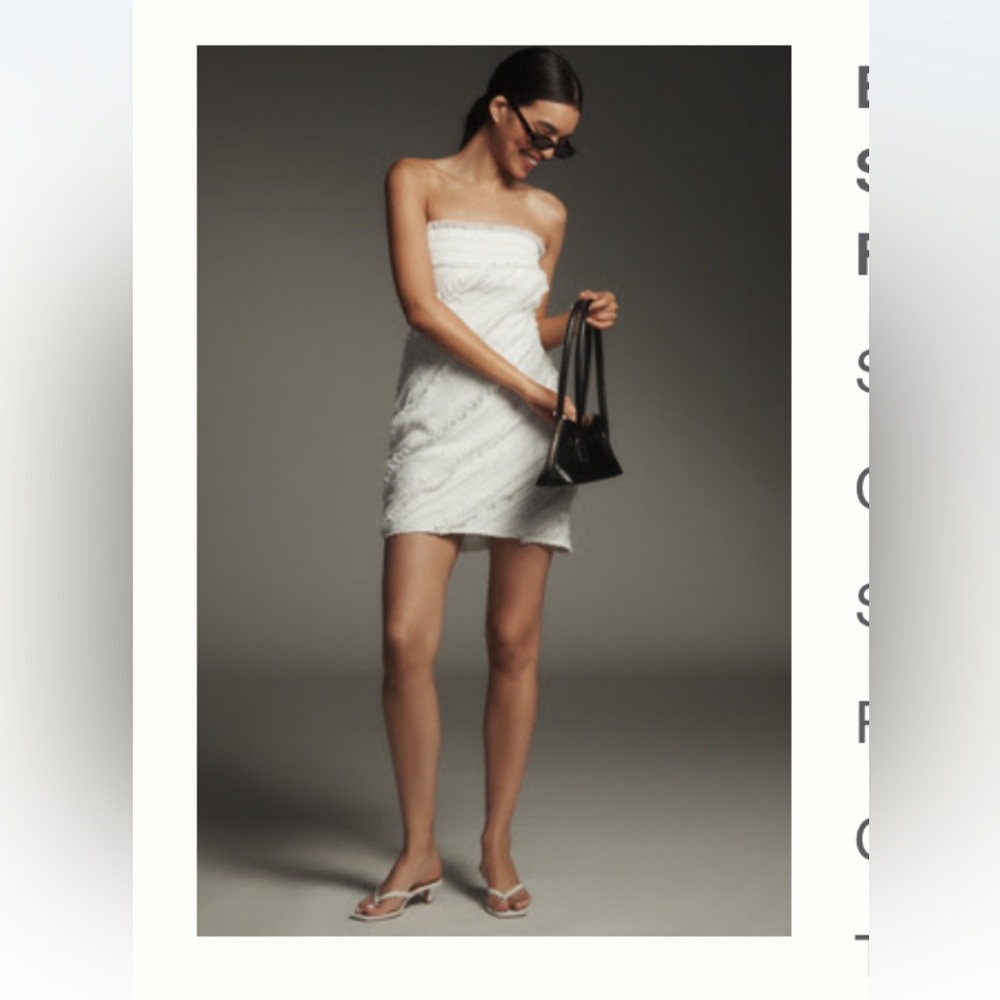 Endless Rose White Strapless Mini Dress